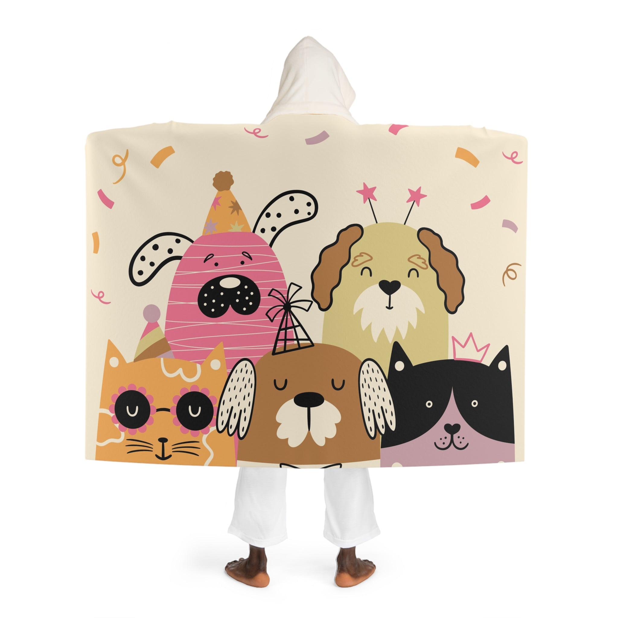 Hooded Sherpa Fleece Blanket
