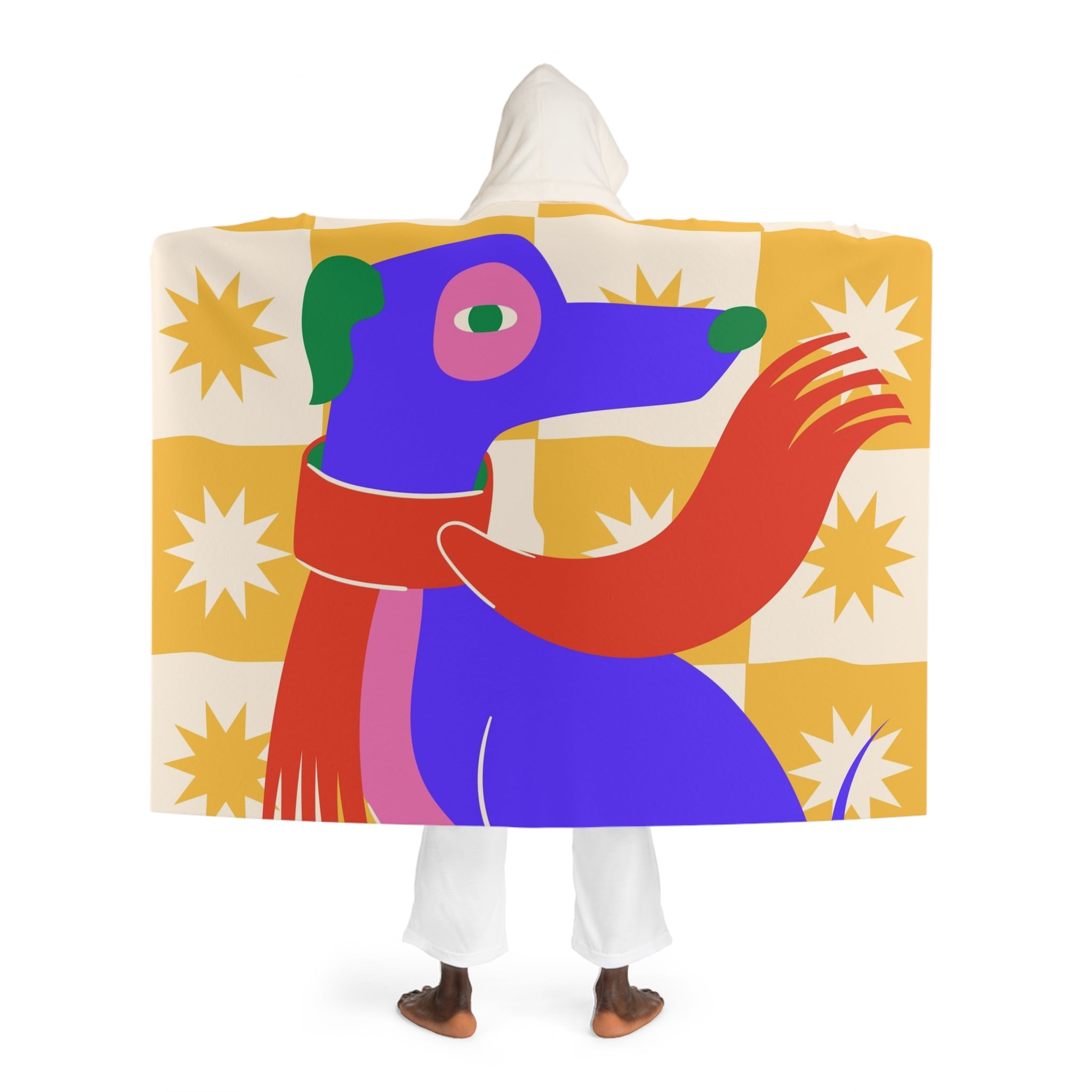 Hooded Sherpa Fleece Blanket