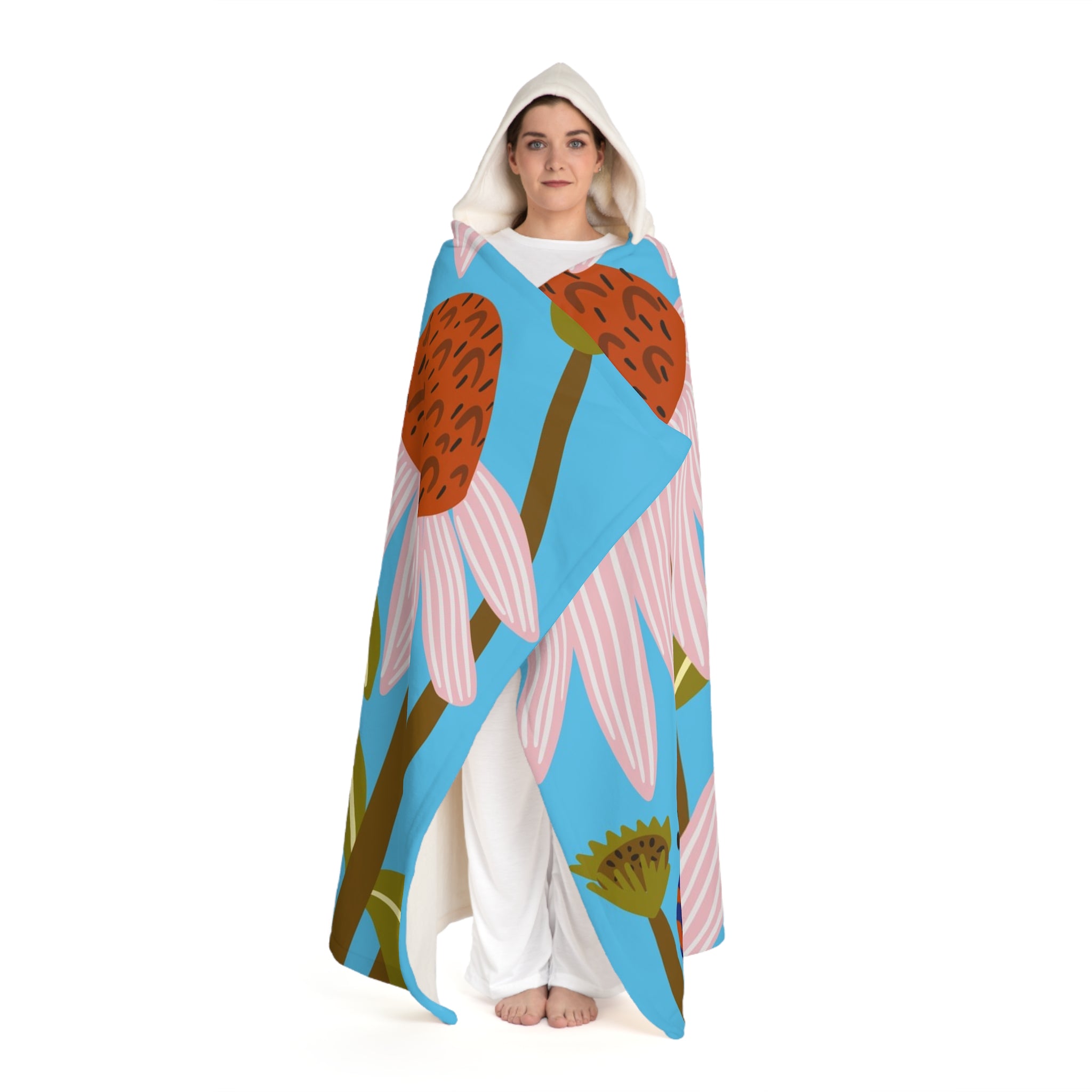 Hooded Sherpa Fleece Blanket