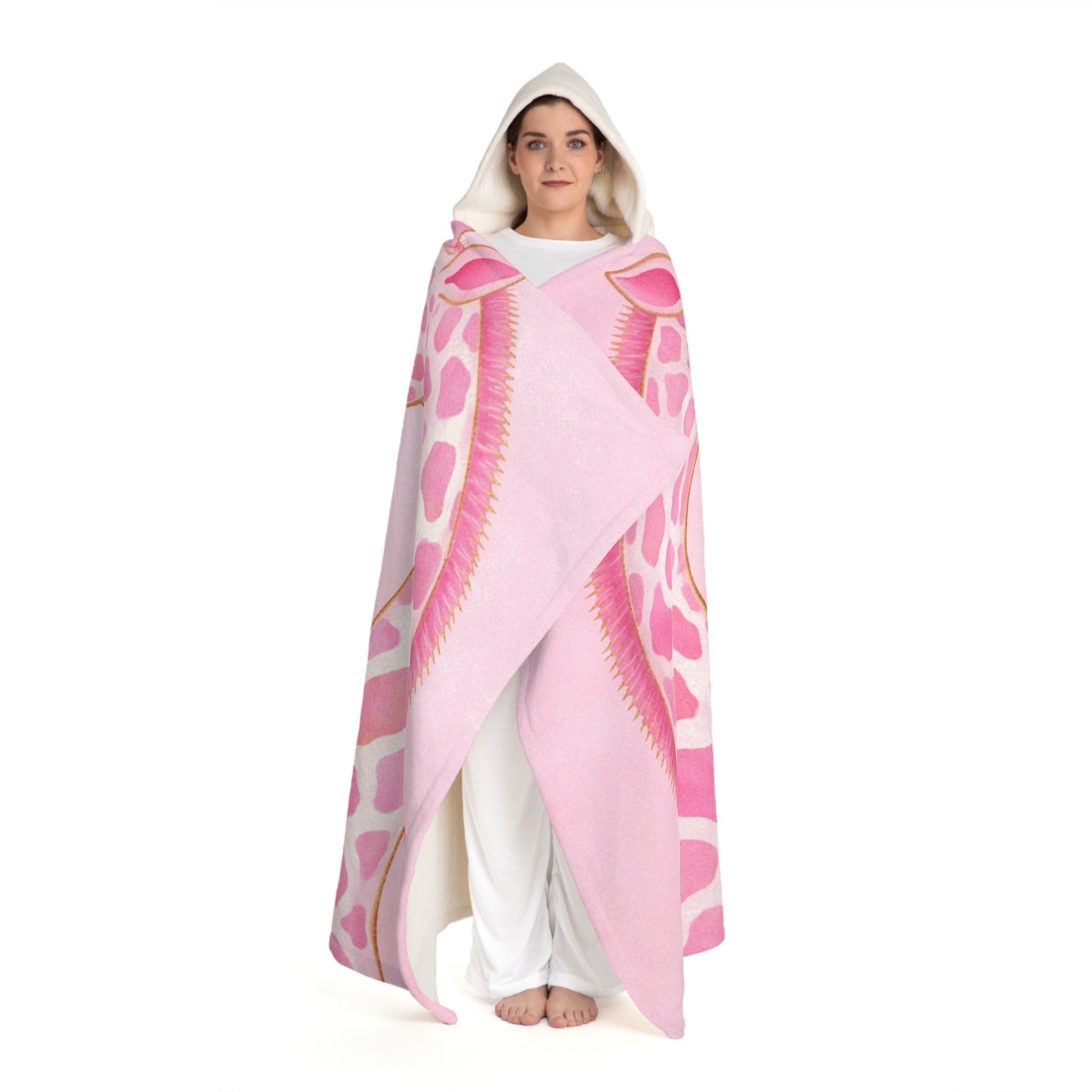 Hooded Sherpa Fleece Blanket