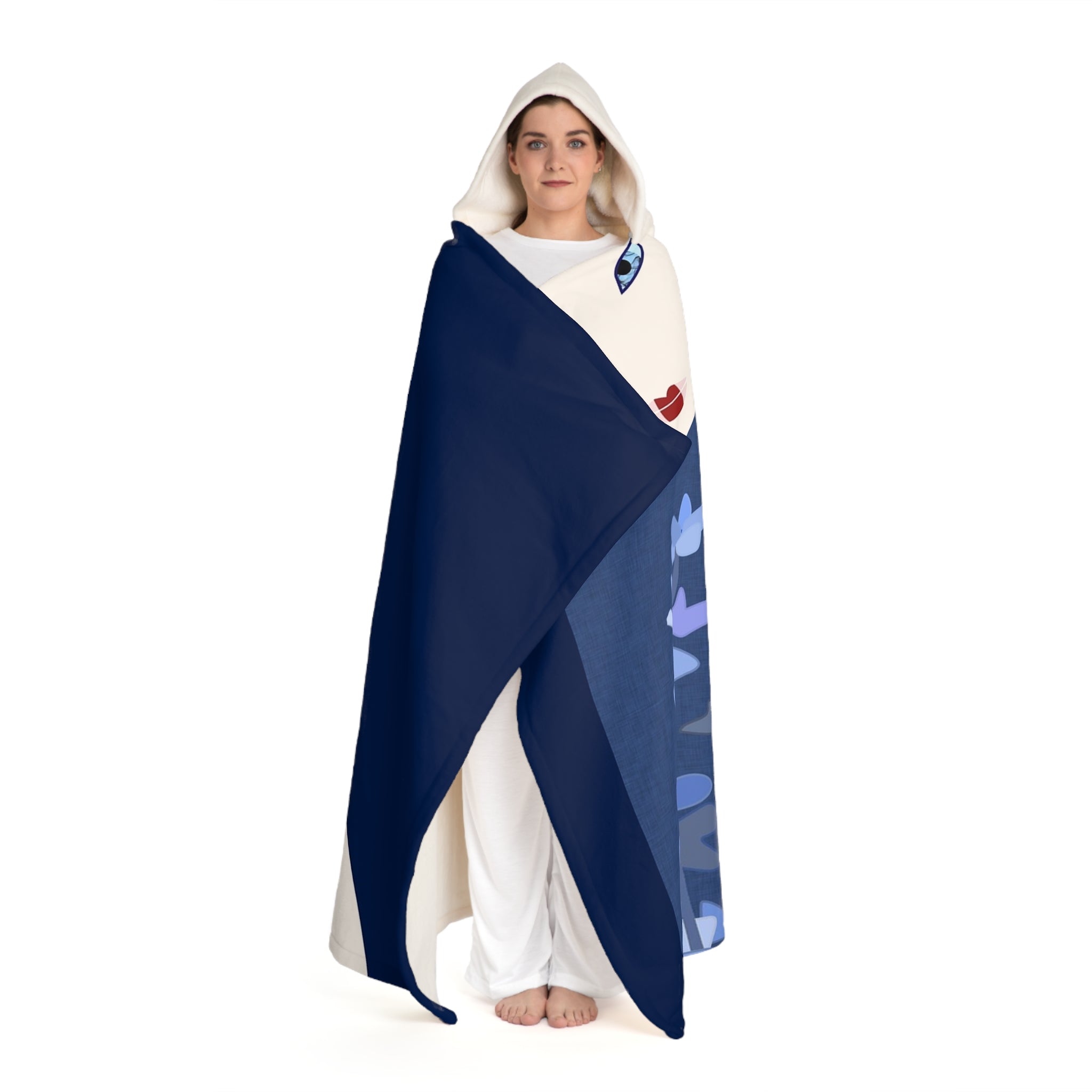 Hooded Sherpa Fleece Blanket
