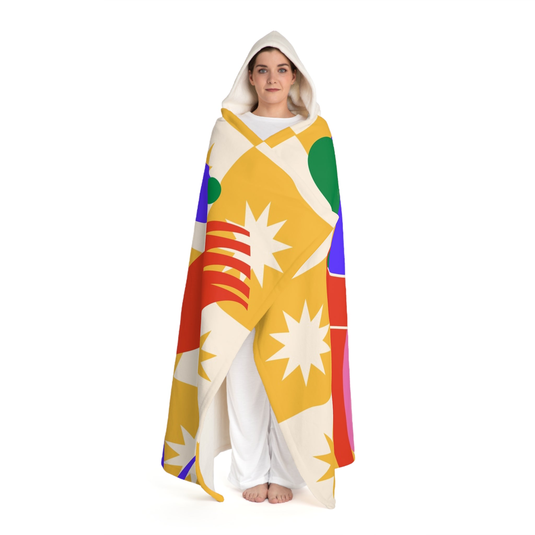 Hooded Sherpa Fleece Blanket