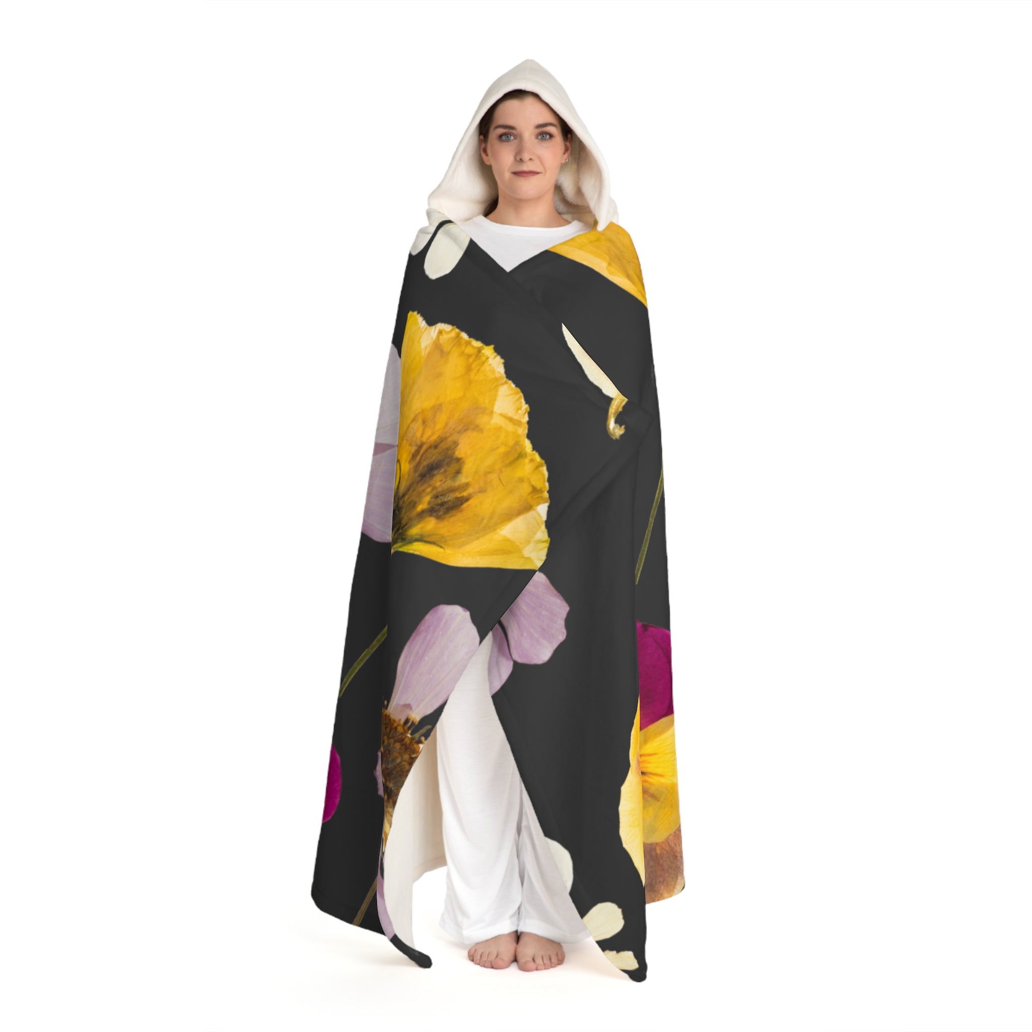 Hooded Sherpa Fleece Blanket
