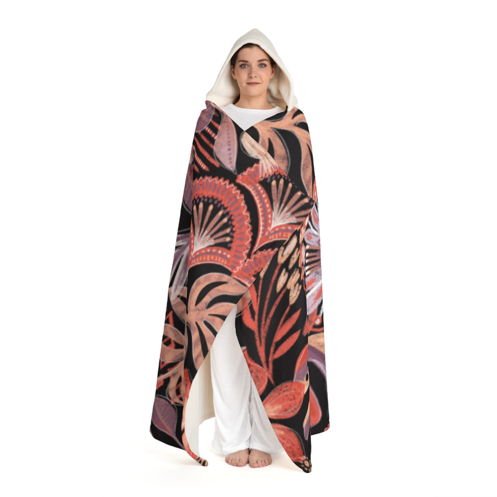 Hooded Sherpa Fleece Blanket