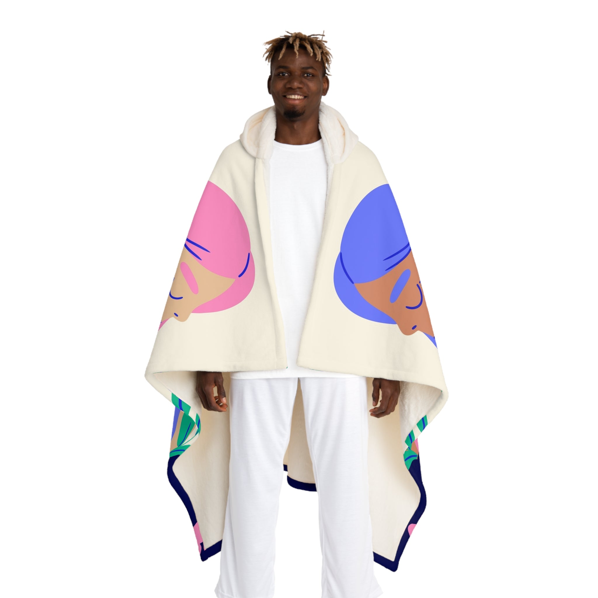 Hooded Sherpa Fleece Blanket