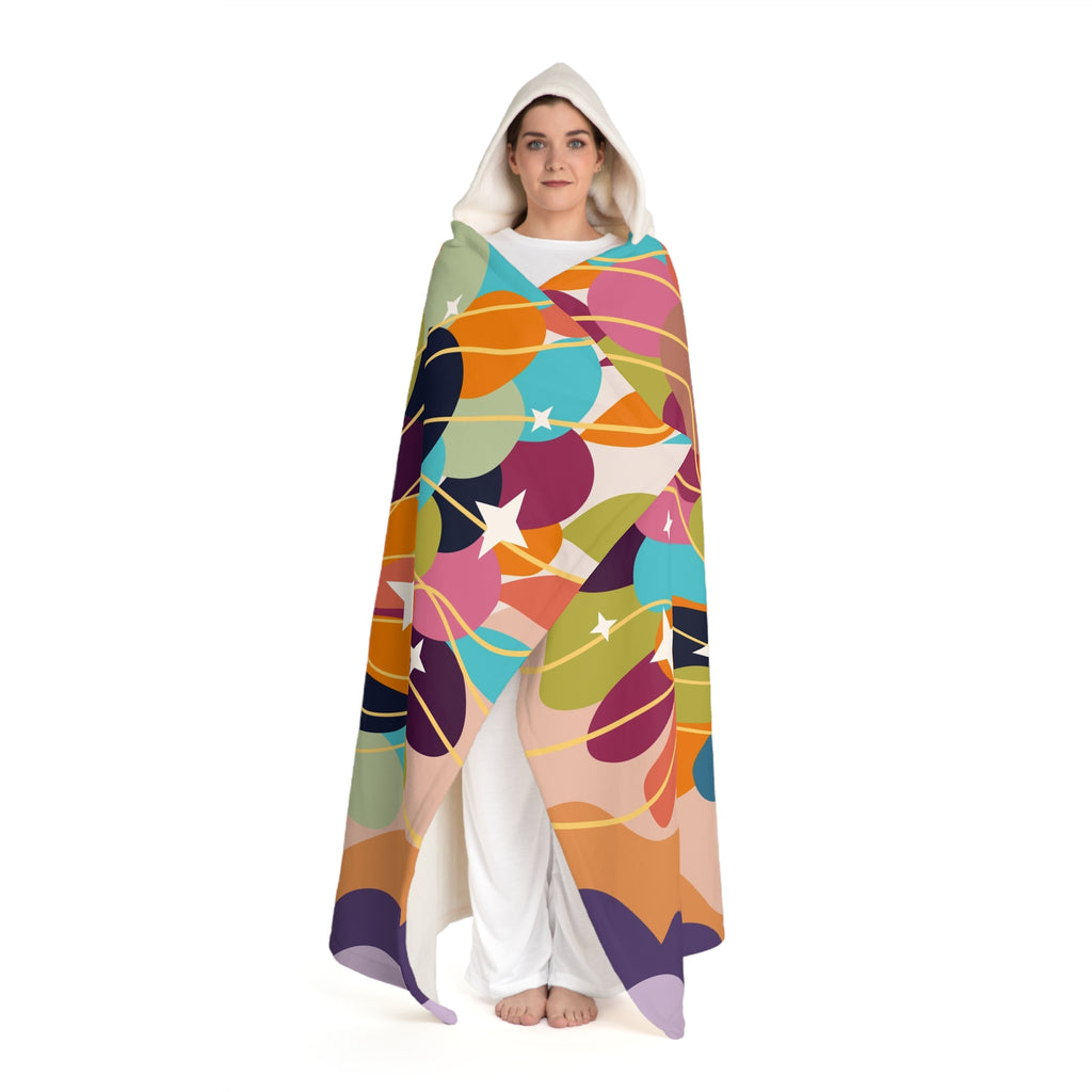 Hooded Sherpa Fleece Blanket