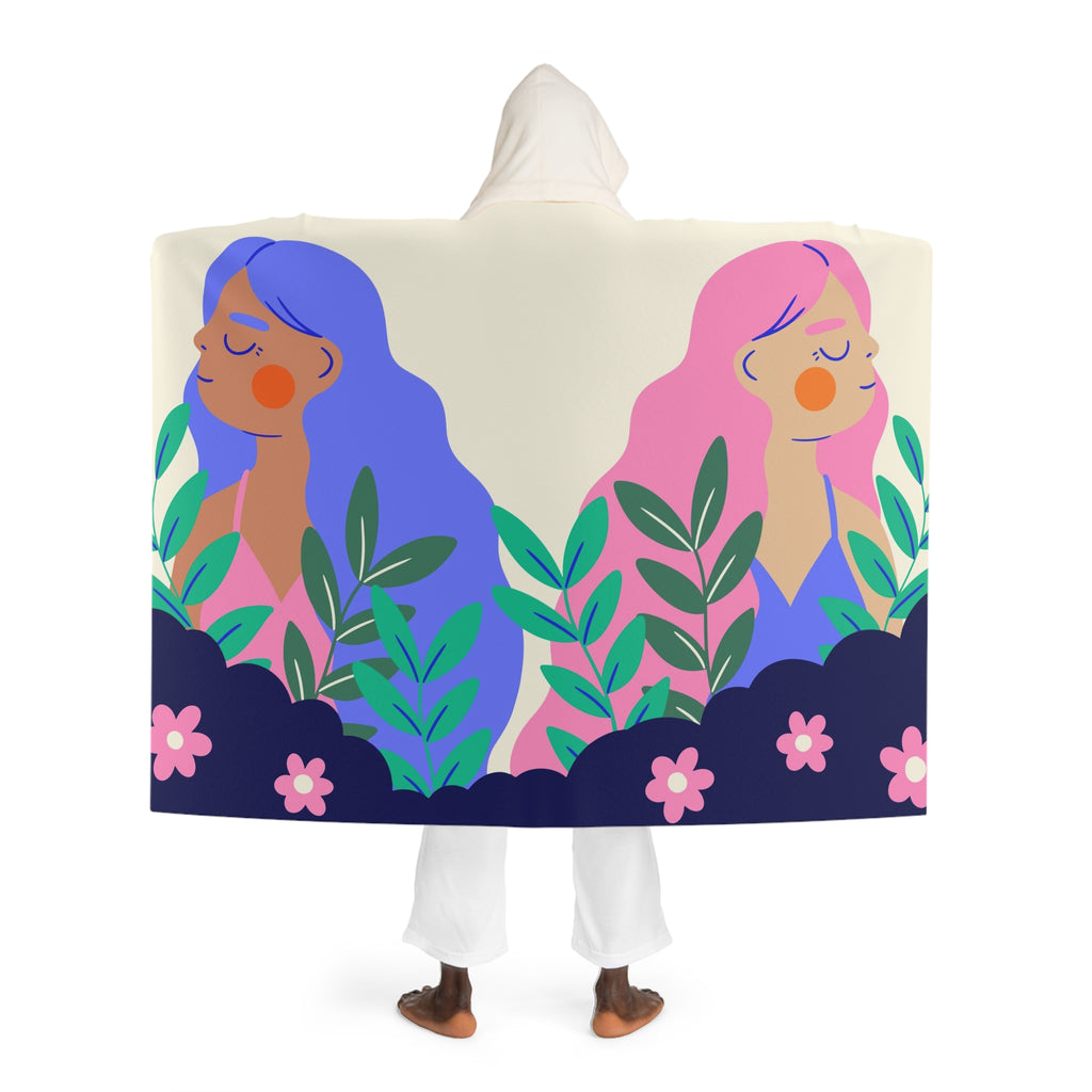 Hooded Sherpa Fleece Blanket