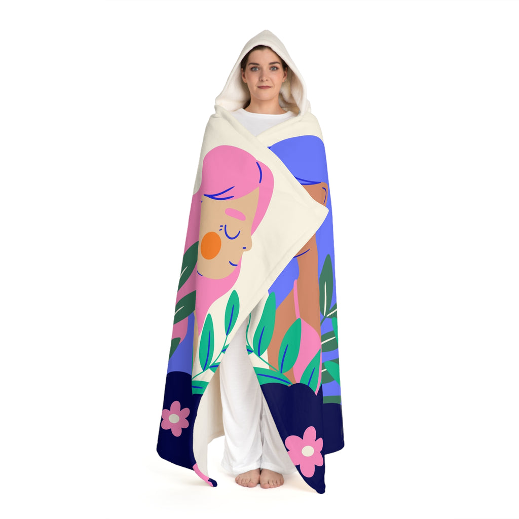 Hooded Sherpa Fleece Blanket