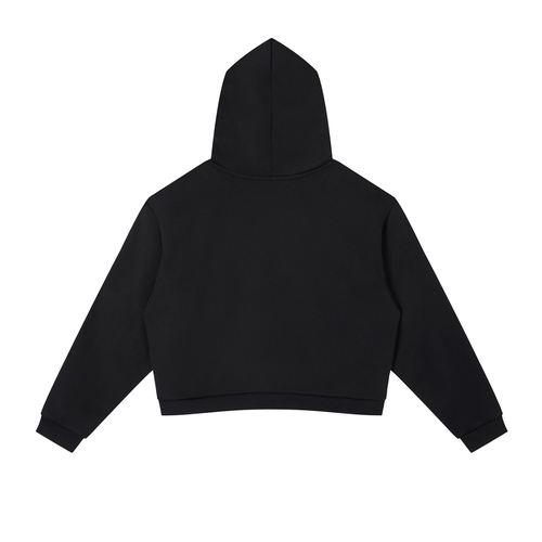 Contrast Side Stripe Cropped Hoodie