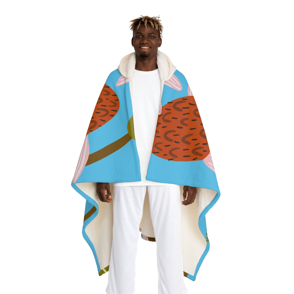 Hooded Sherpa Fleece Blanket