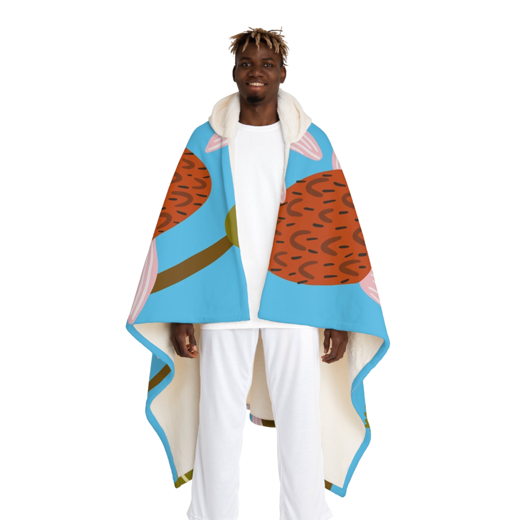 Hooded Sherpa Fleece Blanket