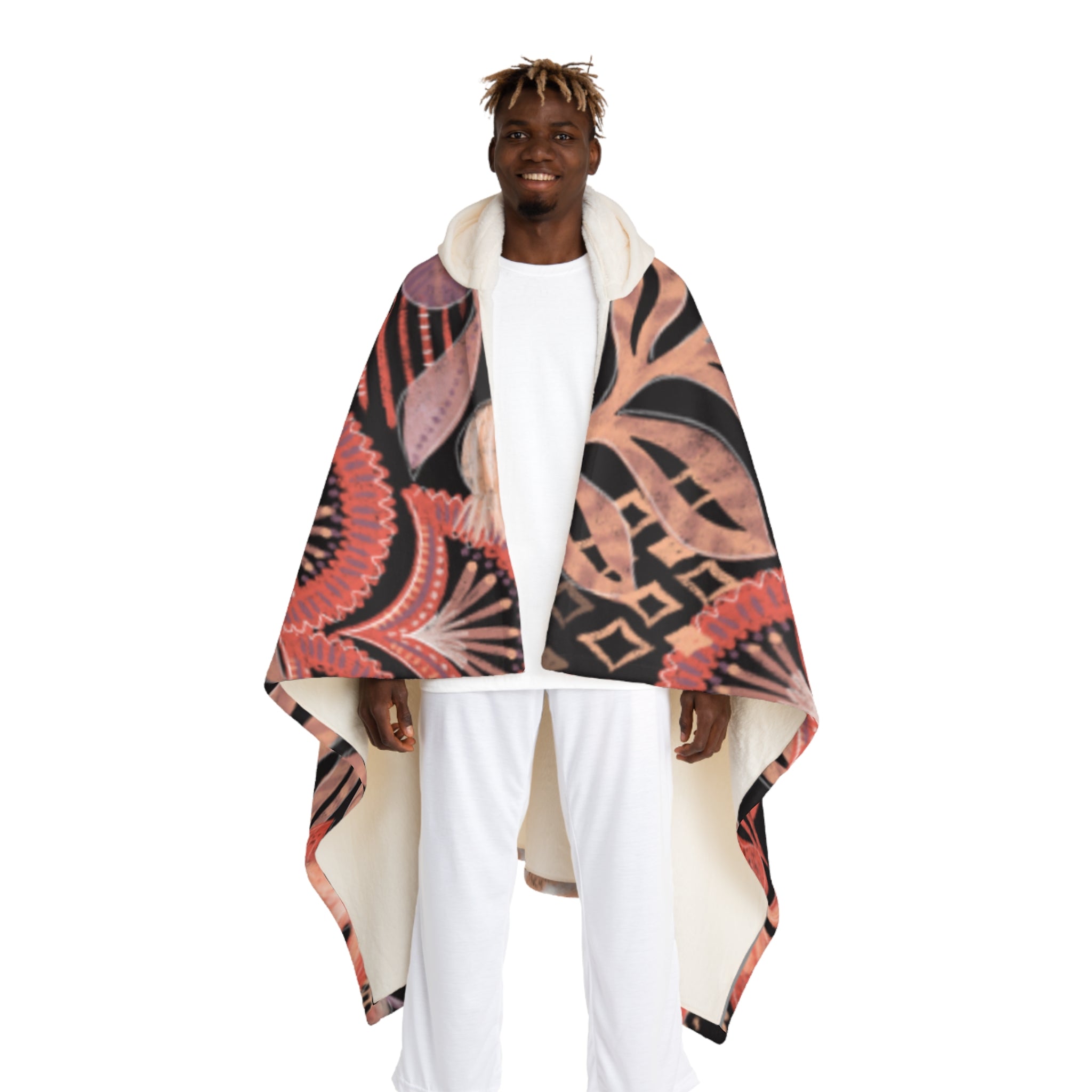 Hooded Sherpa Fleece Blanket