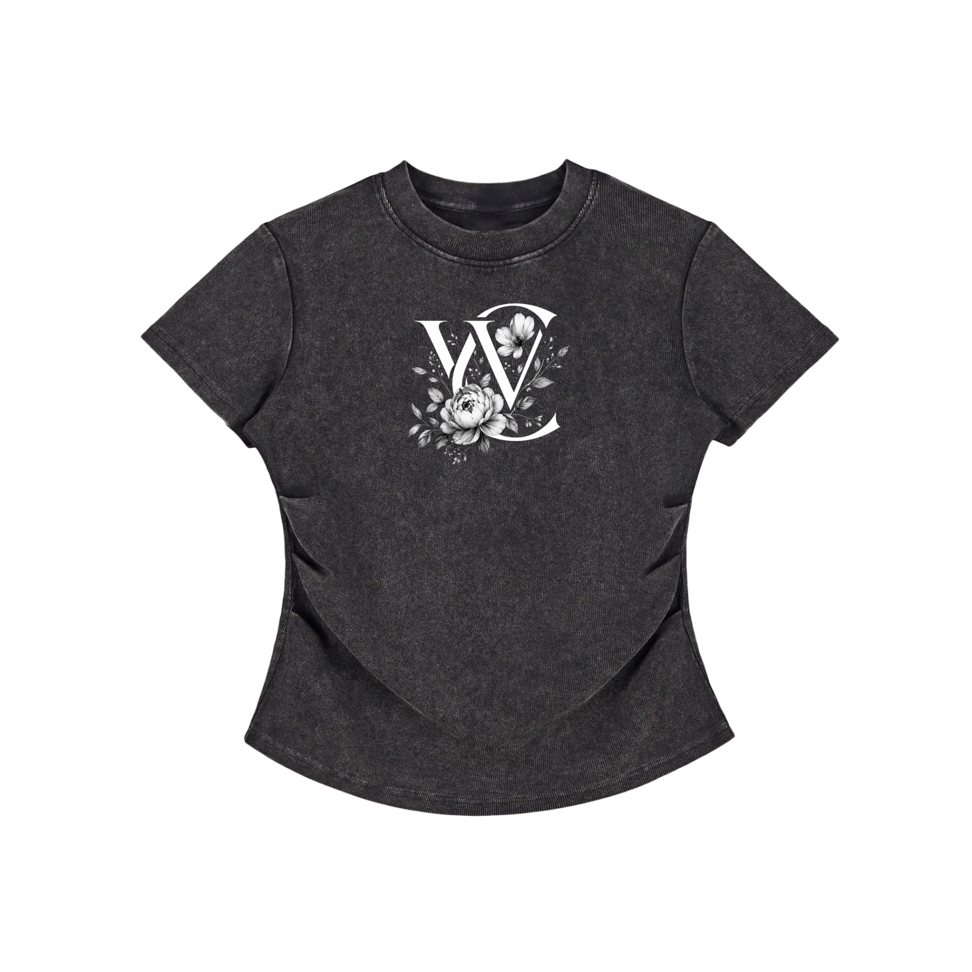 Vintage Washed Bodycon Cotton T-Shirt