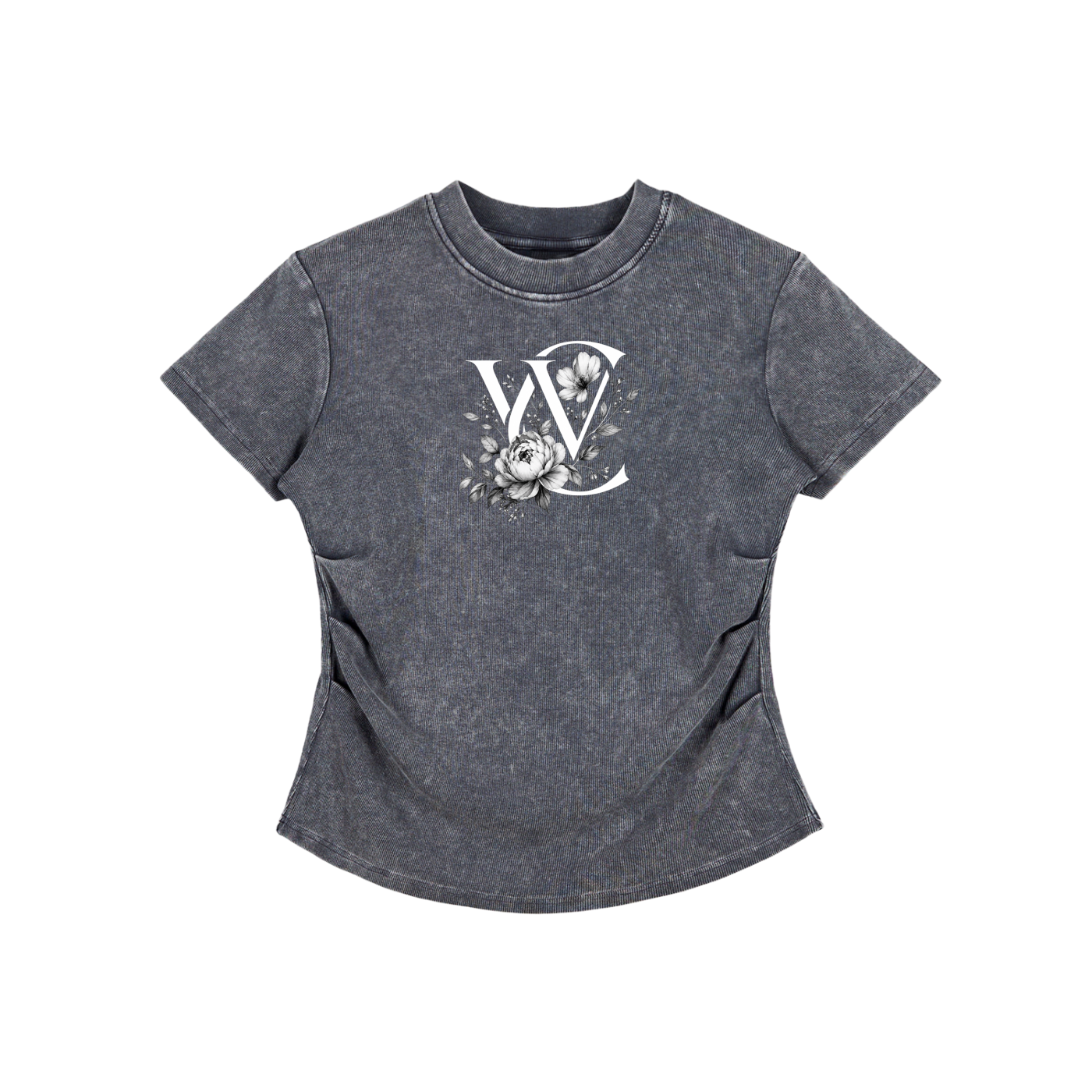 Vintage Washed Bodycon Cotton T-Shirt