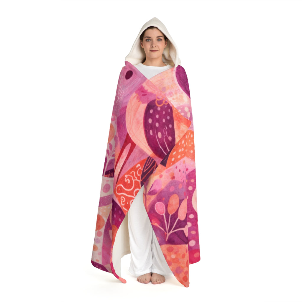 Hooded Sherpa Fleece Blanket