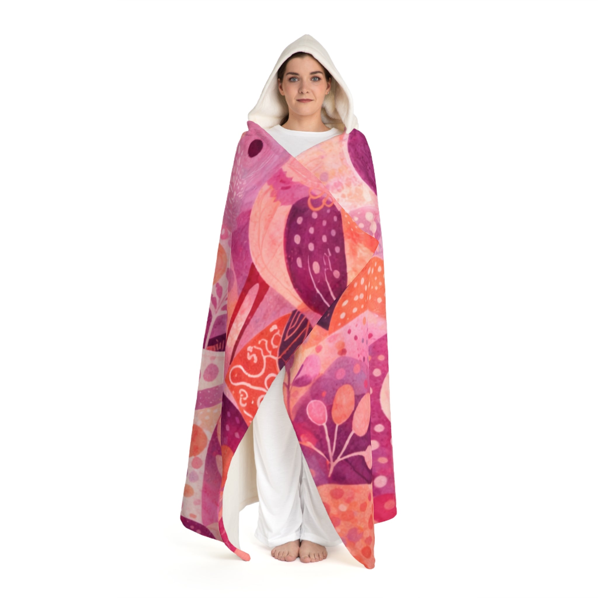 Hooded Sherpa Fleece Blanket