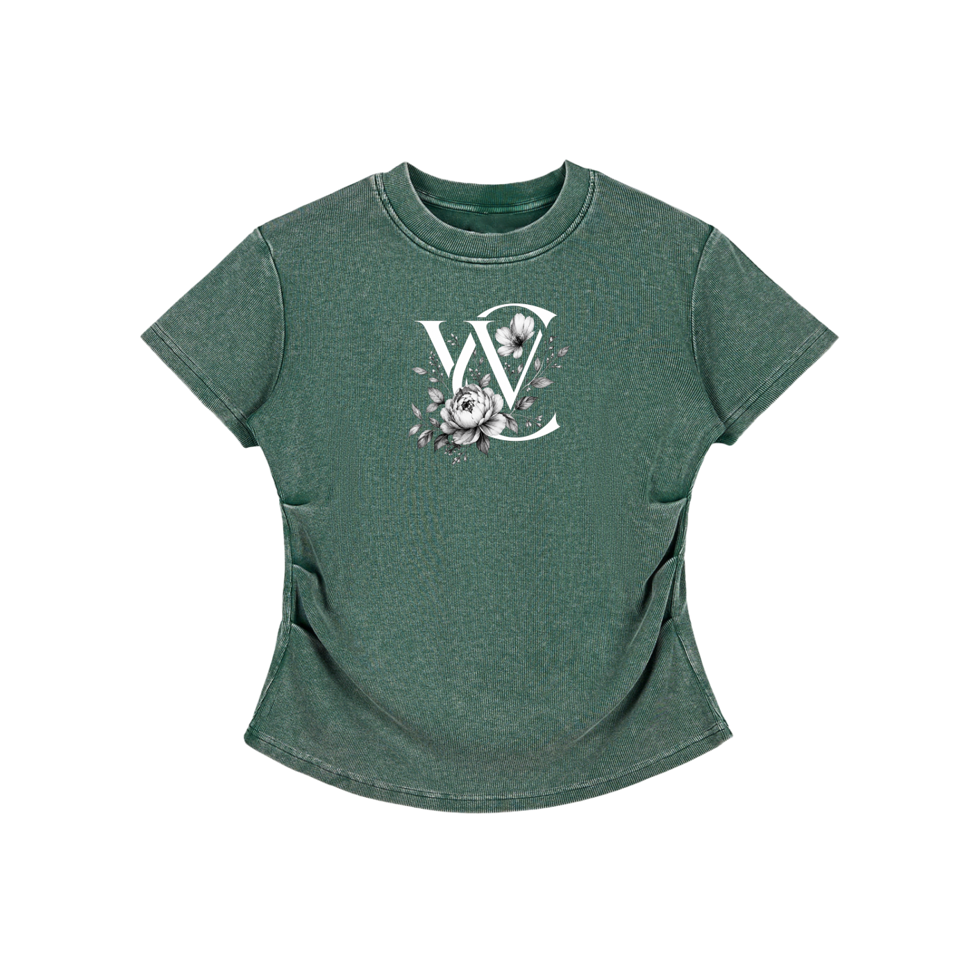 Vintage Washed Bodycon Cotton T-Shirt
