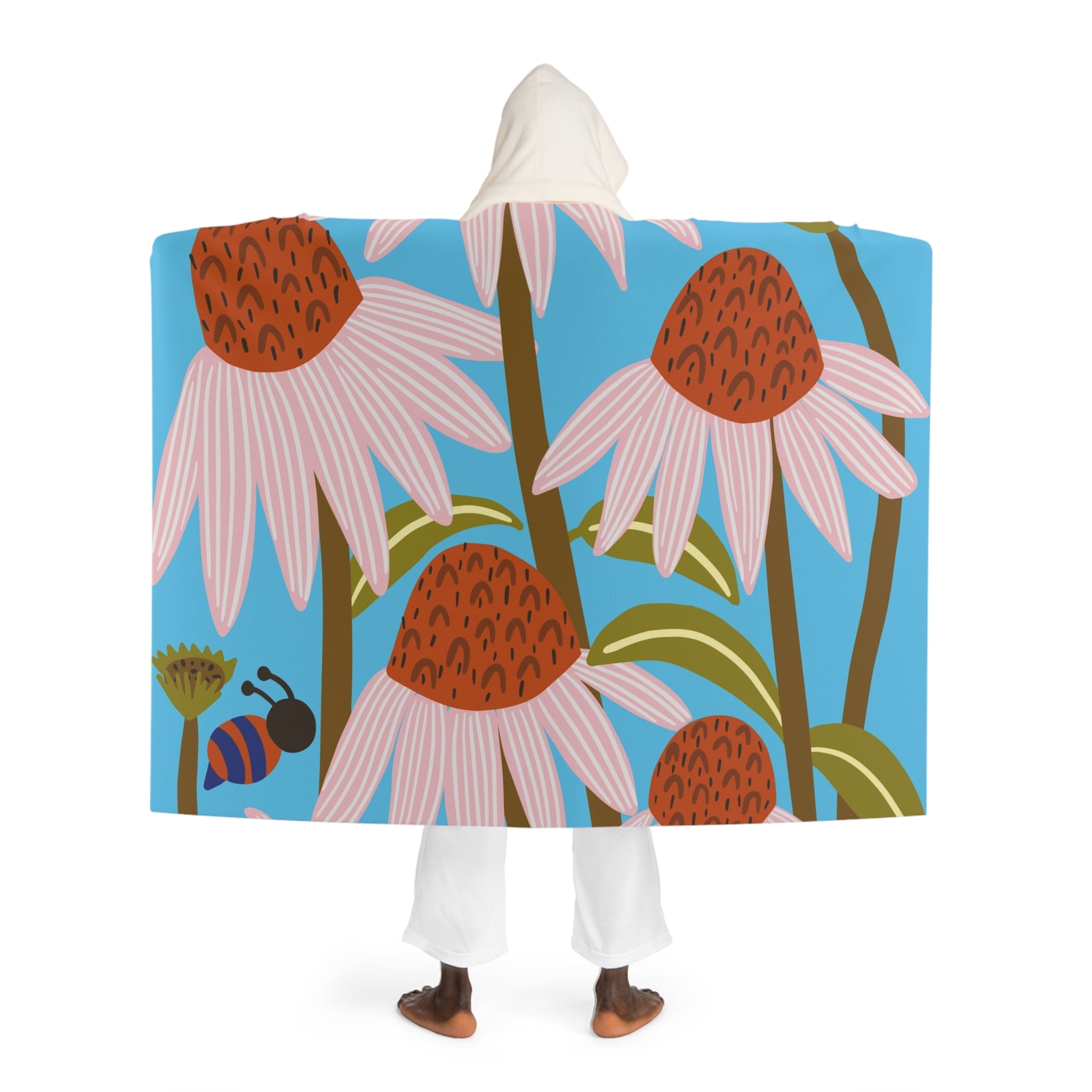 Hooded Sherpa Fleece Blanket