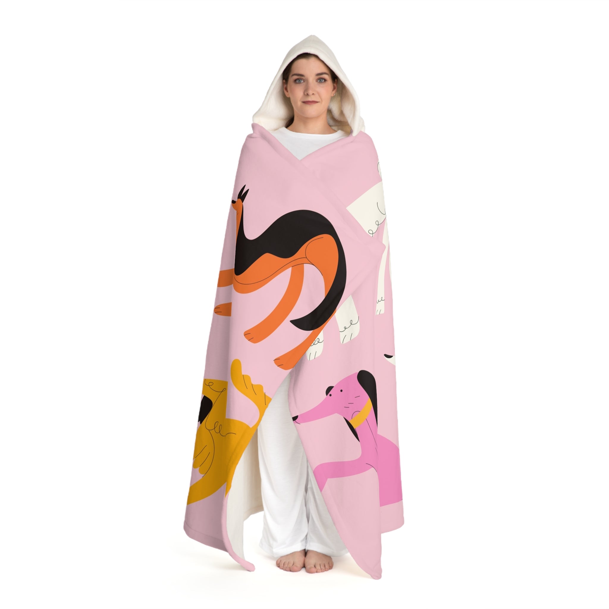 Hooded Sherpa Fleece Blanket