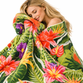 Forest woman  Sherpa Fleece Blanket