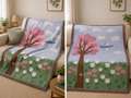 Stunning tree Cotton Woven Throw Blanket