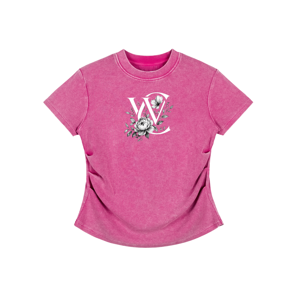 Vintage Washed Bodycon Cotton T-Shirt